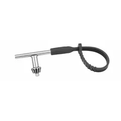 Drill chuck key holder designed to store the chuck key securely on compatible drills. Keeps the key accessible and reduces misplacement during drilling operations.