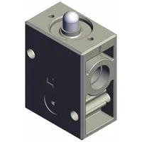 Shuttle Valve: VM200 Series, Basic Plunger Actuator, 2 Ports, 1/4 in NPT, 1 MPa Op Pressure - Max (MPN VM220-N02-00A)