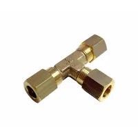 LEGRIS Compression Tee Fitting: 22 mm OD x 22 mm OD x 22 mm OD Fitting Size, Brass (MPN 0104 22 00)