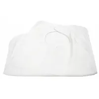This cotton bib is designed for personal protection and cleanliness in hospitality, healthcare, and industrial settings. It measures 18 inches in length and 30 inches in width, providing ample coverage for the user