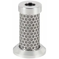 This coalescing replacement filter element is rated at 100 micron and constructed from stainless steel. It is designed for use in compressed air systems to remove contaminants such as oil, water, and particulates, protecting downstream pneumatic equipment. The element is a direct replacement for compatible Parker filter housings.