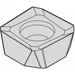 Square (S) indexable milling insert for general-purpose face and shoulder milling. Suitable for roughing and semi-finishing operations on steel, stainless steel, and cast iron. Carbide grade supports high-feed applications.