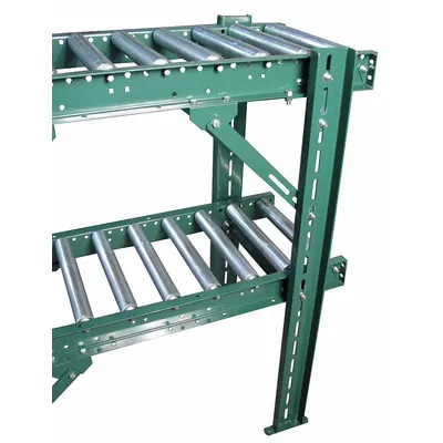 ASHLAND CONVEYOR Conveyor Support Stand: For 36 in Between Frame Wd, 3 3/4 in Min. Ht - Multi-Tier Permanent Mount Conveyor Support Stands