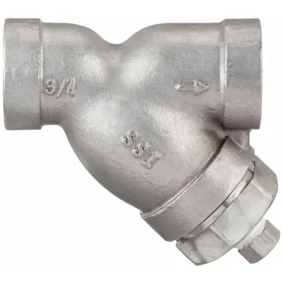 SSI Y Strainer: 1 in, NPT, Perforated, 0.0313 in Screen Size, Stainless Steel - Stainless Steel Y Strainers