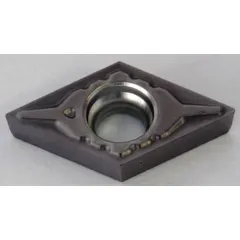 Diamond indexable turning insert for precision turning operations on CNC lathes and machining centers. Used for finishing cuts requiring fine surface finishes and tight tolerances in general engineering applications.