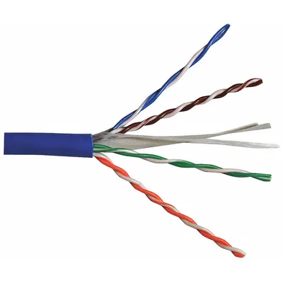 CAROL Category Cable: 100 ft Cable Lg, 23 AWG, Riser, Blue, PVC, Std, CR6.30.07 - Category 6 Cable