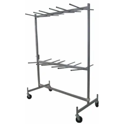 Dayton Chair Cart: 800 lb, 63 in L x 31 5/8 in W x 74 in H, For 72 Chairs, (4) Swivel - Hanging Racks for Folding Chairs