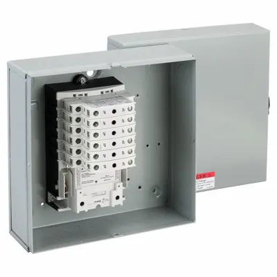 GE Lighting Magnetic Contactor: 12 Poles, 120V AC, 30 A, 2-Wire - Enclosed Electrically Held Lighting Contactors