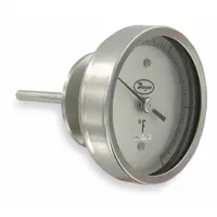 DWYER Sanitary Dial Thermometer: 0°F to 250°F, +/- 1% Accuracy, 3 in Dial Dia, 2.5 in Stem Lg (MPN BT15S32551)