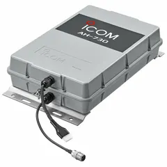 The ICOM AH730 is an automatic antenna tuner for Icom desktop transceivers. It features an SO-239 antenna connector, automatic tuning accuracy of VSWR 2.0:1 or less, and a maximum tuning time of 15 seconds. Supports continuous input power of 100 W. Compatible with Icom radio series 7610, 7100, 718, 7300, and 78.