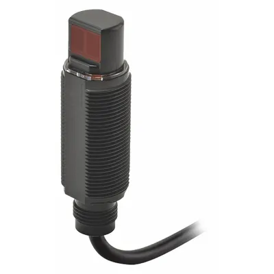 OMRON Photoelectric Sensor: M18 Threaded, Non-Terminated Cable, 10-30V DC, NPN - Cylindrical Sensors with Non-Terminated Cables