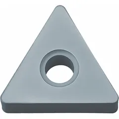 Triangle (T) indexable turning insert made of cermet, used for finish turning and light roughing of steel and stainless steel. Suitable for CNC lathe operations requiring high wear resistance and smooth surface finish.