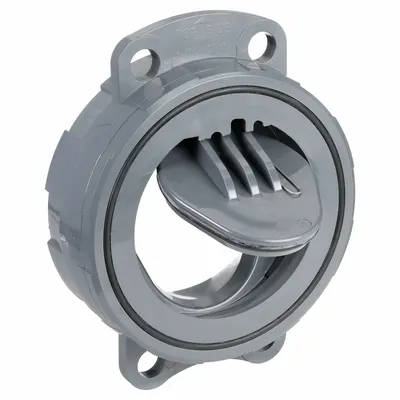 HAYWARD Wafer Check Valve: Swing, Inline Valve Body, 6 in Pipe Size, Wafer, PVC - PVC Wafer Spring-Loaded Swing Check Valves