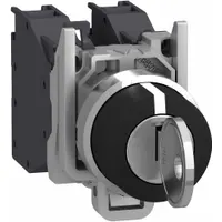 SCHNEIDER ELECTRIC Keyed Selector Switch: 3 Position, 22 mm Panel Mounting Size, Series XB4 (MPN XB4BG33GEX)