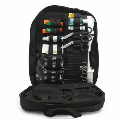 ELITE FIRST AID Backpack Responder Kit: 506 Components, Nylon, Bag, Black, No Medication Included - Backpack Trauma Kits
