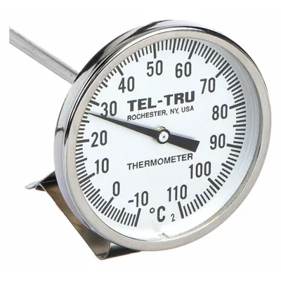 TEL-TRU NSF-Rated Vat & Pan Clip-On Dial Thermometer - NSF-Rated Vat & Pan Clip-On Dial Thermometers