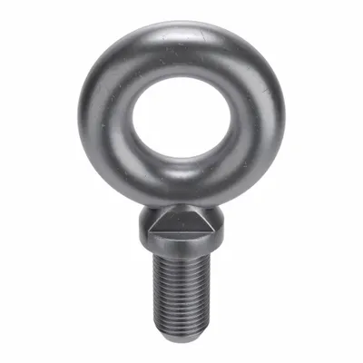 KEN FORGING Machinery Eye Bolt: With Shoulder, Steel, Plain, 5 in Thread Lg, 5 in Shank Lg - Machinery Eye Bolts with Shoulder