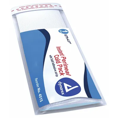 DYNAREX Perineal Cold Pack: 12 in Temp Pack Lg, 4 1/2 in Temp Pack Wd, 4515 - Disposable Cold Packs