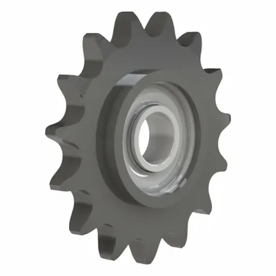 BREWER MACHINE & GEAR Idler Sprocket: For 50 Chain Size, Nylon, 15 Teeth - Hubless, Ball Bearing Idler Sprockets