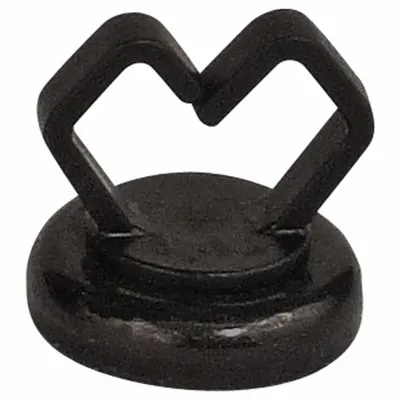 MAG DADDY Snap-In Cable Holder: 0.5 in Max. Bundle Dia., Polymer, Black - Magnetic Cable Clips