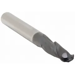 This general-purpose carbide ball end mill features an AlTiN coating for wear resistance and a 2-flute design. With a 3/4" mill diameter, 1-1/2" length of cut, and 4" overall length, it is suited for creating contoured surfaces, slots, and 3D profiles in metal and composite workpieces.