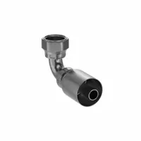 PARKER Hydraulic Crimp Fitting: Steel x Steel, 90° Elbow, -10 For Hose Dash Size, ORS x Crimp (MPN 1J977-10-10)