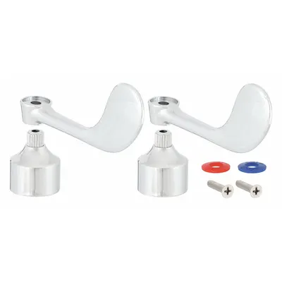SANI-LAV Handle: Sani-Lav, Wristblade Handle, Use with Hot/Cold Water Temp, Brass - Wristblade Faucet Handles