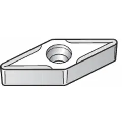 Diamond indexable turning insert with VBMT333 and VBMT160412 geometries. Designed for precision turning operations on CNC lathes, suitable for finishing and semi-finishing cuts on non-ferrous materials, plastics, and hardened steels.