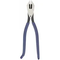 Iron Workers Plier: Flat, 9 1/4 in Overall Lg, 1 1/4 in Jaw Lg, 1 1/8 in Jaw Wd, 1/2 in Jaw Thick (MPN D201-7CST)