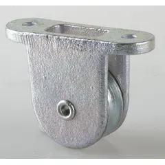 This PEERLESS pulley block is a mounted, upright-mount unit designed for pulling operations. It features a steel sheave and steel housing with a bolt-on mounting configuration. Typical applications include industrial rigging and material handling where controlled pulling is required.
