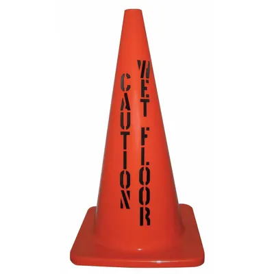 OEM Traffic Cone: MUTCD/NCHRP-350, 18 in Cone Ht, Orange, Non-Reflective, PVC - Traffic Cones for Roadway Use
