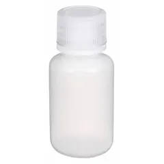 HDPE Narrow Mouth Round Lab Bottle, 30 mL, Natural, 20-410 mm Screw Closure