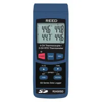 REED INSTRUMENTS Thermocouple Thermometer: -327.9°F to 1,562°F, ±0.4%+ 1.8°F/1°C Accuracy (MPN R2450SD)
