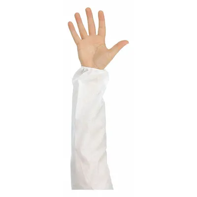 PIP Protective Sleeves: 18 in Overall Lg, Serged Seam, White, 1 mil Thick, Posi-Wear M3 - Sleeves for Non-Hazardous Dry Particulates