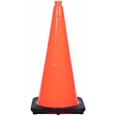 OEM Traffic Cone: MUTCD/NCHRP-350, 28 in Cone Ht, Orange, Non-Reflective, PVC - Traffic Cones for Roadway Use