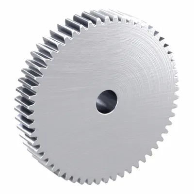 KHK GEARS Spur Gear: Module m 1.5, 56 Teeth, 12 mm Bore Dia, Stainless Steel, 20° Pressure Angle - Metric Spur Gears with Standard Hub