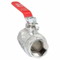 APPROVED VENDOR Manual Two-Way Ball Valve: 1 1/4 in, Chrome-Plated Brass, Straight, FIP x FIP, Lever (MPN 107-826-CP)