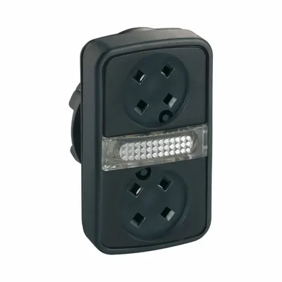 SCHNEIDER Multihead Operator: Illuminated, 3 Button, Flush Profile - Illuminated Multihead Push-Button Operators