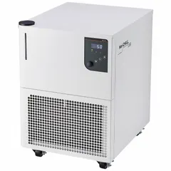 This HEIDOLPH refrigerated lab chiller provides 1200 W cooling capacity with a flow rate of 20 lpm and a minimum temperature setting of -10 °C. It features an LED display and operates on 115/1200 V AC. Suitable for precise temperature control in laboratory processes such as chemical reactions, sample cooling, and instrument temperature regulation.