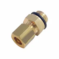 LEGRIS Compression Fitting Coupling: 1/2 in Pipe x 18 mm OD Fitting Size, BSPP x Compression, Brass (MPN 0101 18 21)
