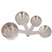 CRESTWARE Measuring Cup Set: Dry/Liquid, 0.25 C_0.33 C_0.5 C_1 C Capacity, Stainless Steel, 4 Pieces (MPN MEACPHD)