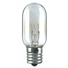 Approved Vendor 15T7N/120V T7 Clear Incandescent Lamp, Intermediate Screw (E17) Base, 120V AC, 2800K