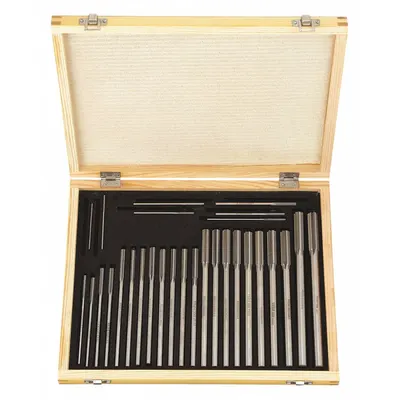 OEM Chucking Reamer Set: 29 Pc - Straight-Flute High-Speed Steel Chucking Reamer Sets