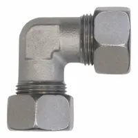 BRENNAN INDUSTRIES Compression Elbow: 42 mm OD x 42 mm OD size, M52X2.0 x M52X2.0 Thread Size, Rigid (MPN D2500-L42-L42-SS)