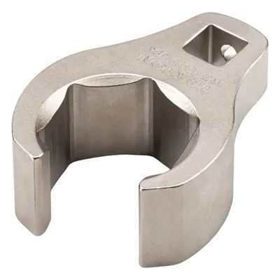 TEKTON Crowfoot Wrench: Steel, Satin Nickel, 3/8 in Drive Size, 1 1/16 in Head Size - SAE Flare Nut Crowfoot Wrenches