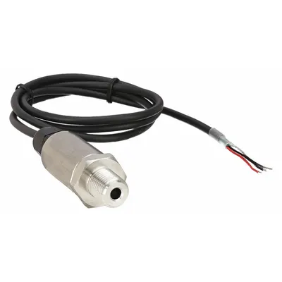 Dwyer Pressure Transmitter: 0 psi to 300 psi, 4 to 20mA DC, Cable, 1/4 in Male NPT - Pressure Transmitters with Cable & Wire Leads