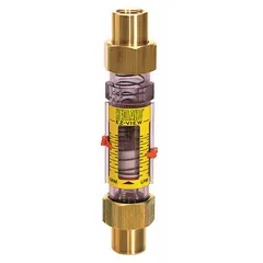This HEDLAND inline flowmeter uses a variable area scale to measure oil flow rates in liters with ±5% accuracy. It features Buna-N seals and O-rings and can be mounted in any orientation. Suitable for monitoring oil circulation in hydraulic and lubrication systems.