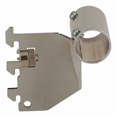 ECONOCO Round Tubing Bracket: Single, 1 in Slot Spacing, 1/2 in Slot Lg - Tubing Brackets for Slotted-Standard Shelving