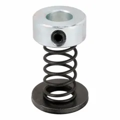 This setup clamp support is used in machining and workholding applications to secure and stabilize workpieces during milling, drilling, or grinding operations. It includes a spring for consistent clamping force.