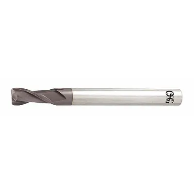 OSG Corner Radius End Mill: Carbide, TiAlN Coated, 2 Flute, 3/16" Mill Dia - Carbide Corner-Radius End Mills for Stainless Steel & Super Alloys